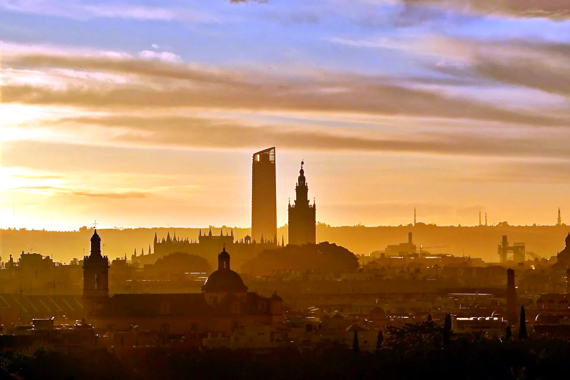 Seville skyline seen from above