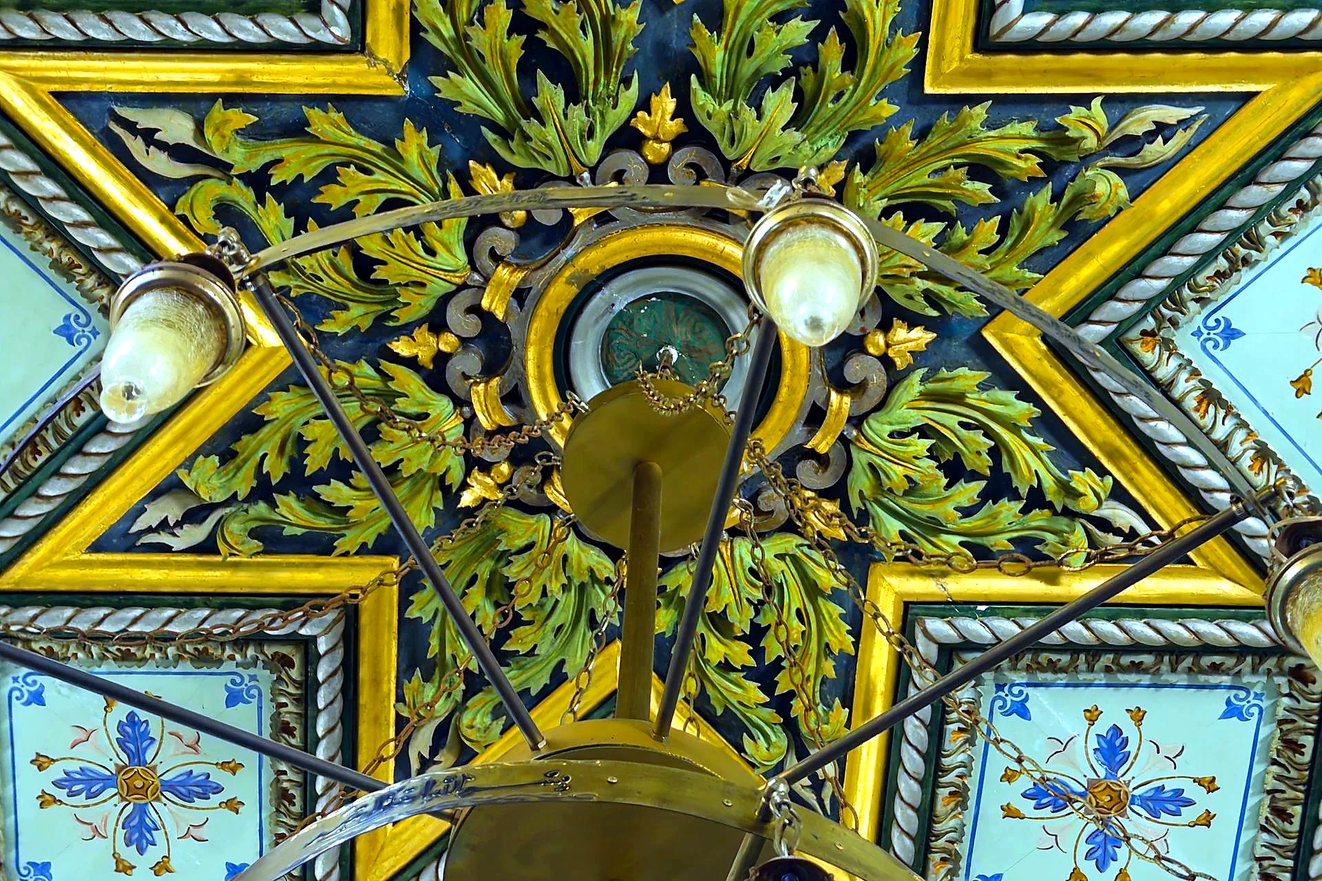 Star pattern ceiling in the Real Alcázar Seville