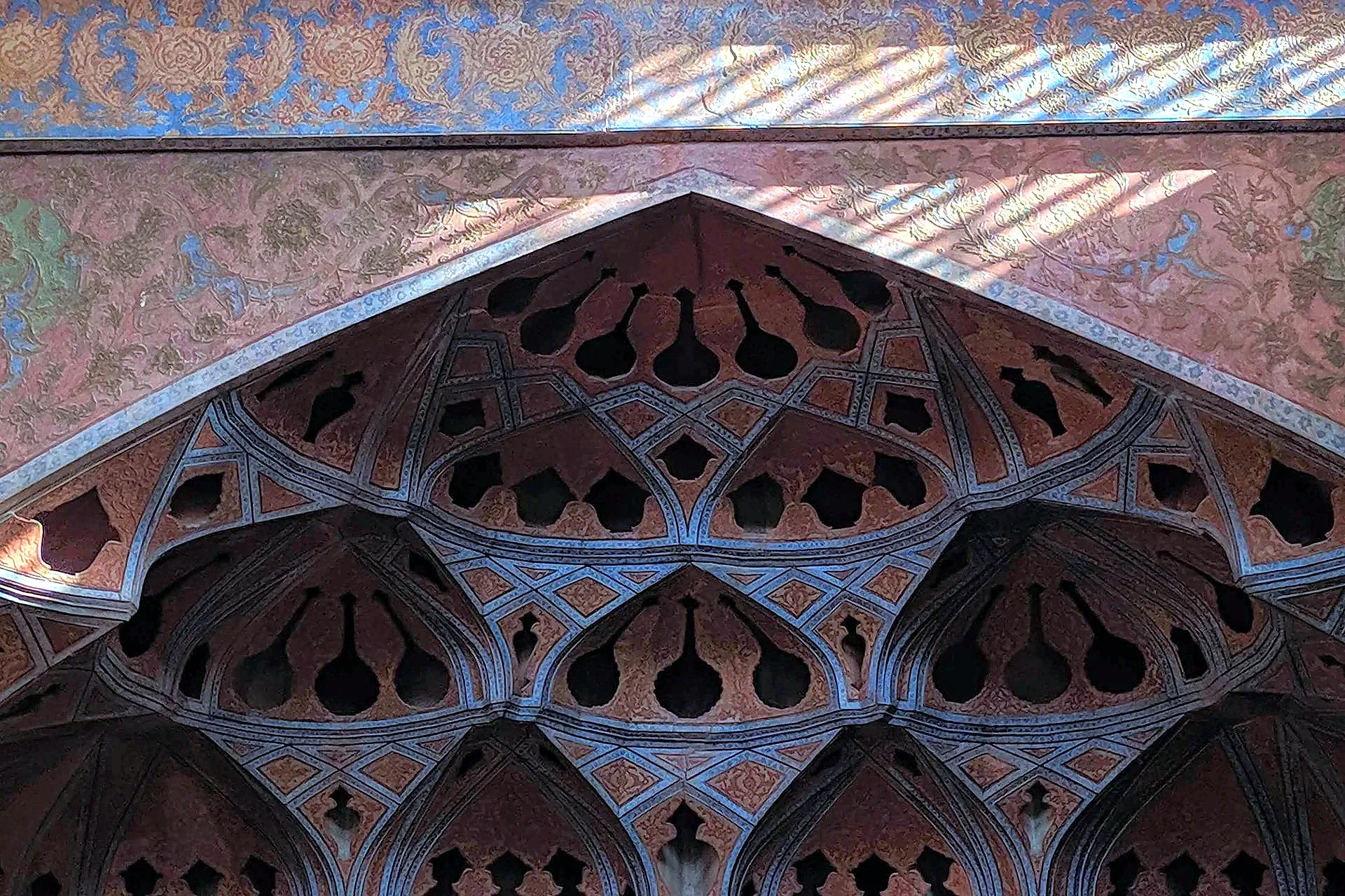 Muqarnas honeycomb ceiling in the Real Alcázar Seville - Mudéjar architecture in the Alcazar