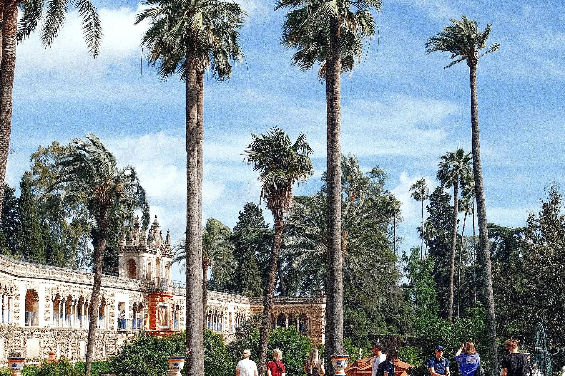 Garden lily pond in the Real Alcázar Seville