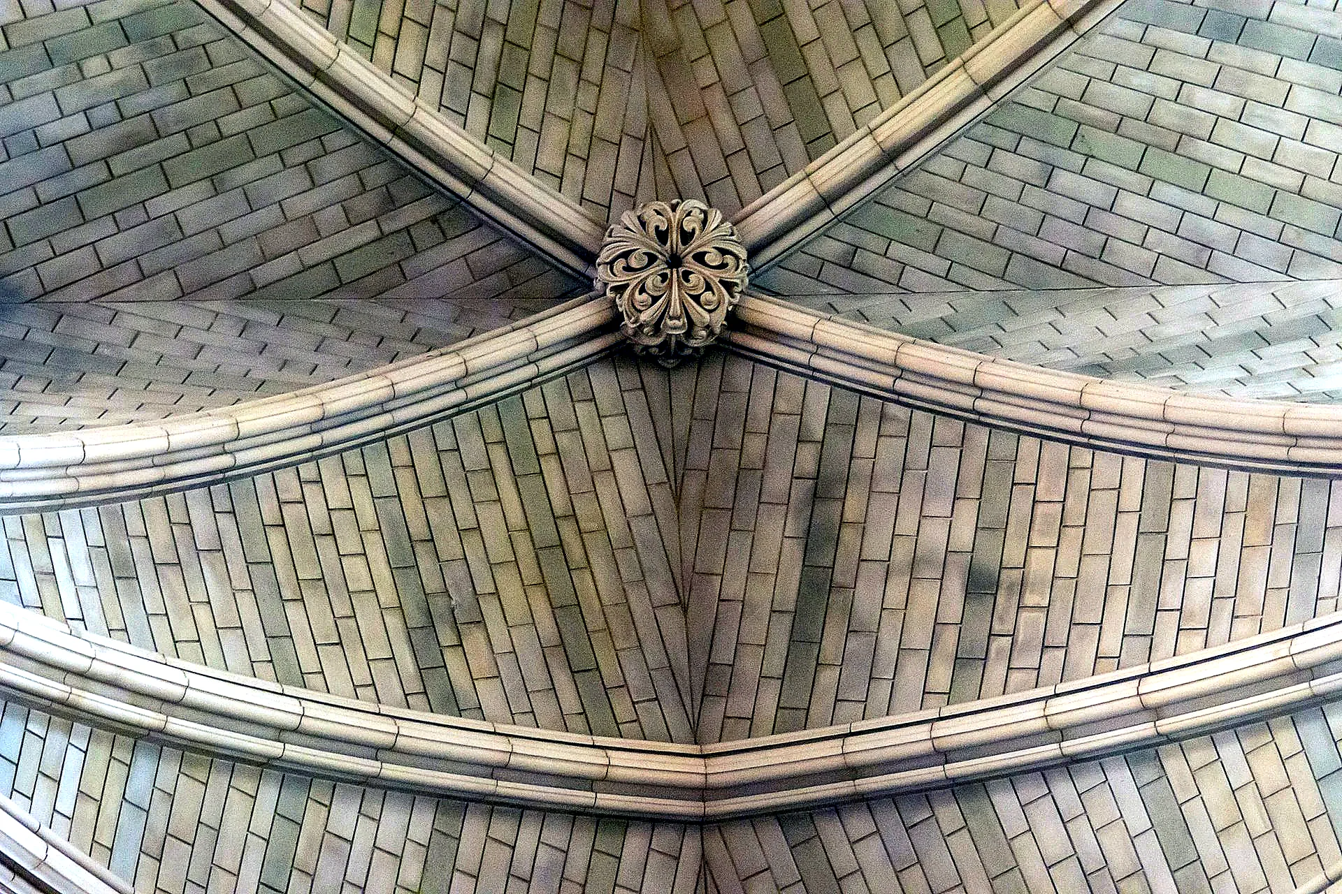 Gothic vault ribbing in the nave of Seville Cathedral