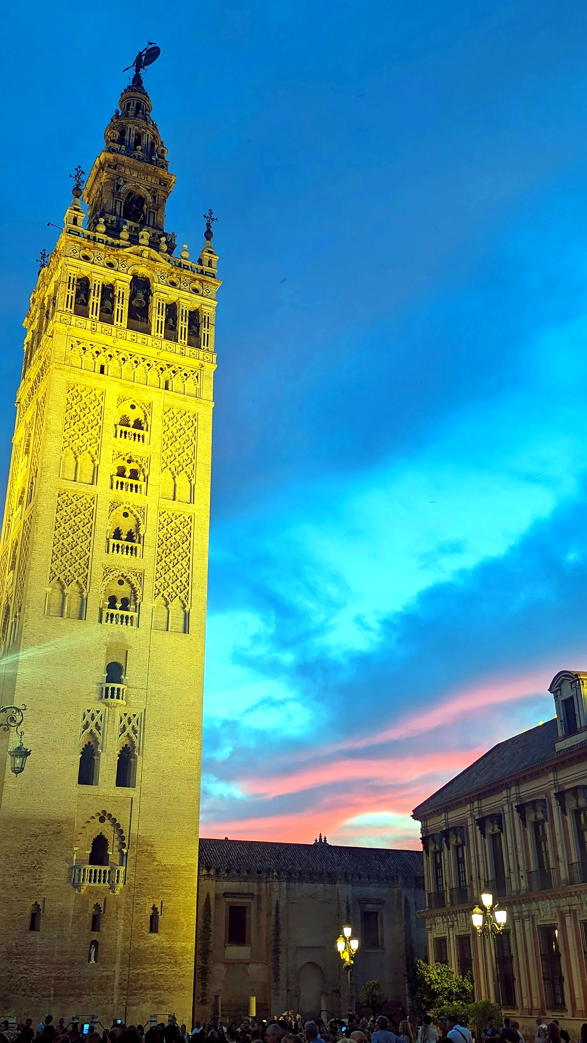Giralda tower in golden evening light perfect for photography
