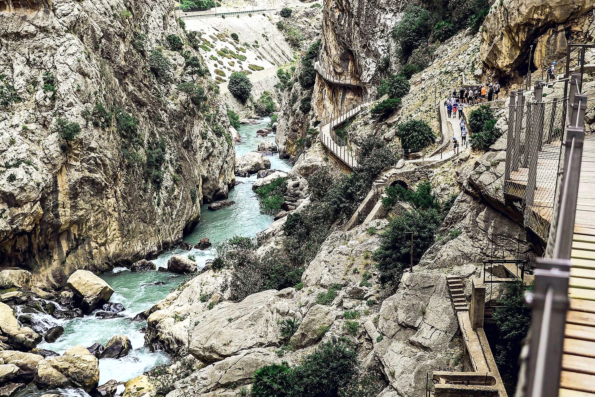 Caminito del Rey walkway through the El Chorro gorge near Málaga