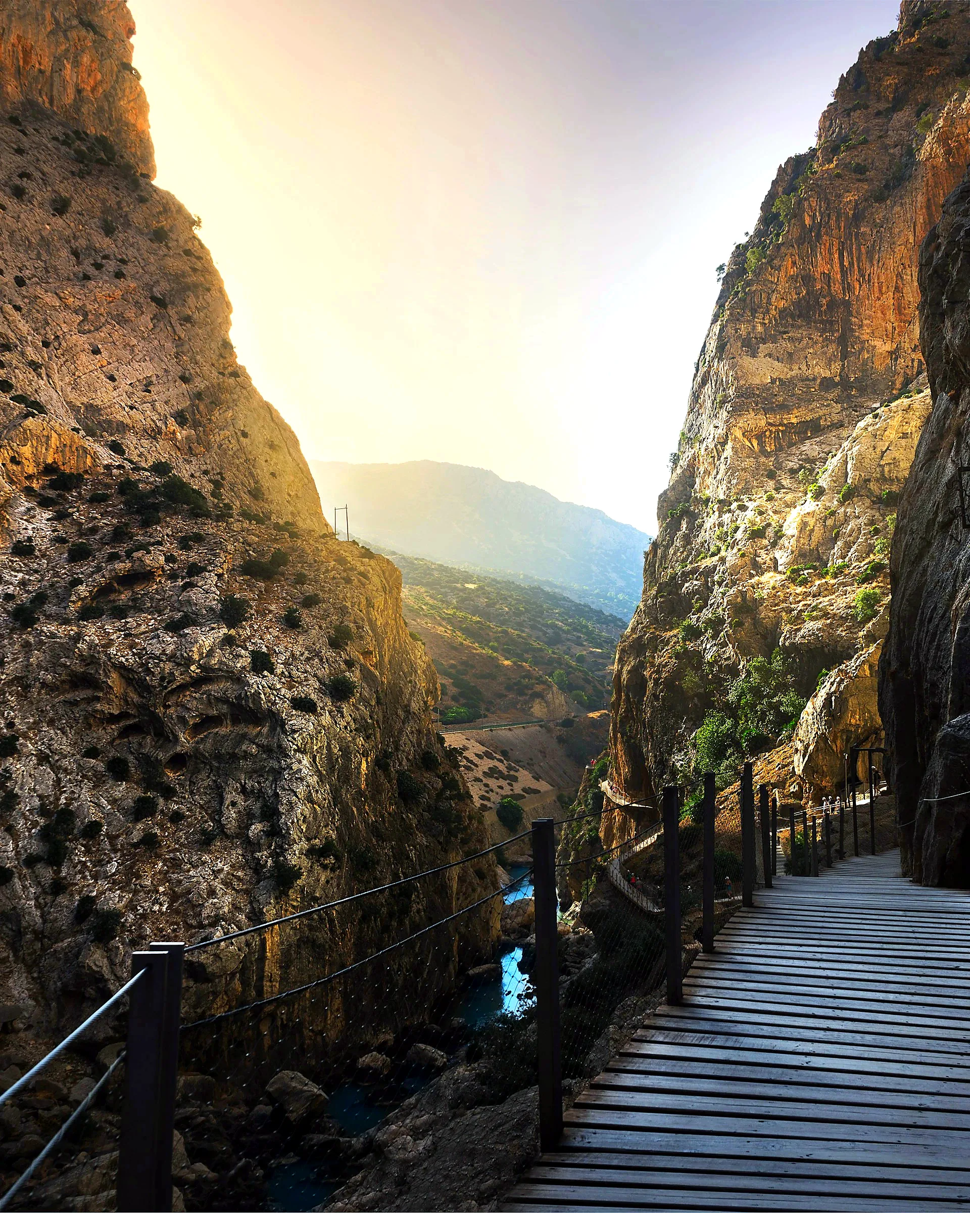 Caminito del Rey cliffside walkway with gorge views in Málaga province - Caminito del Rey from Seville